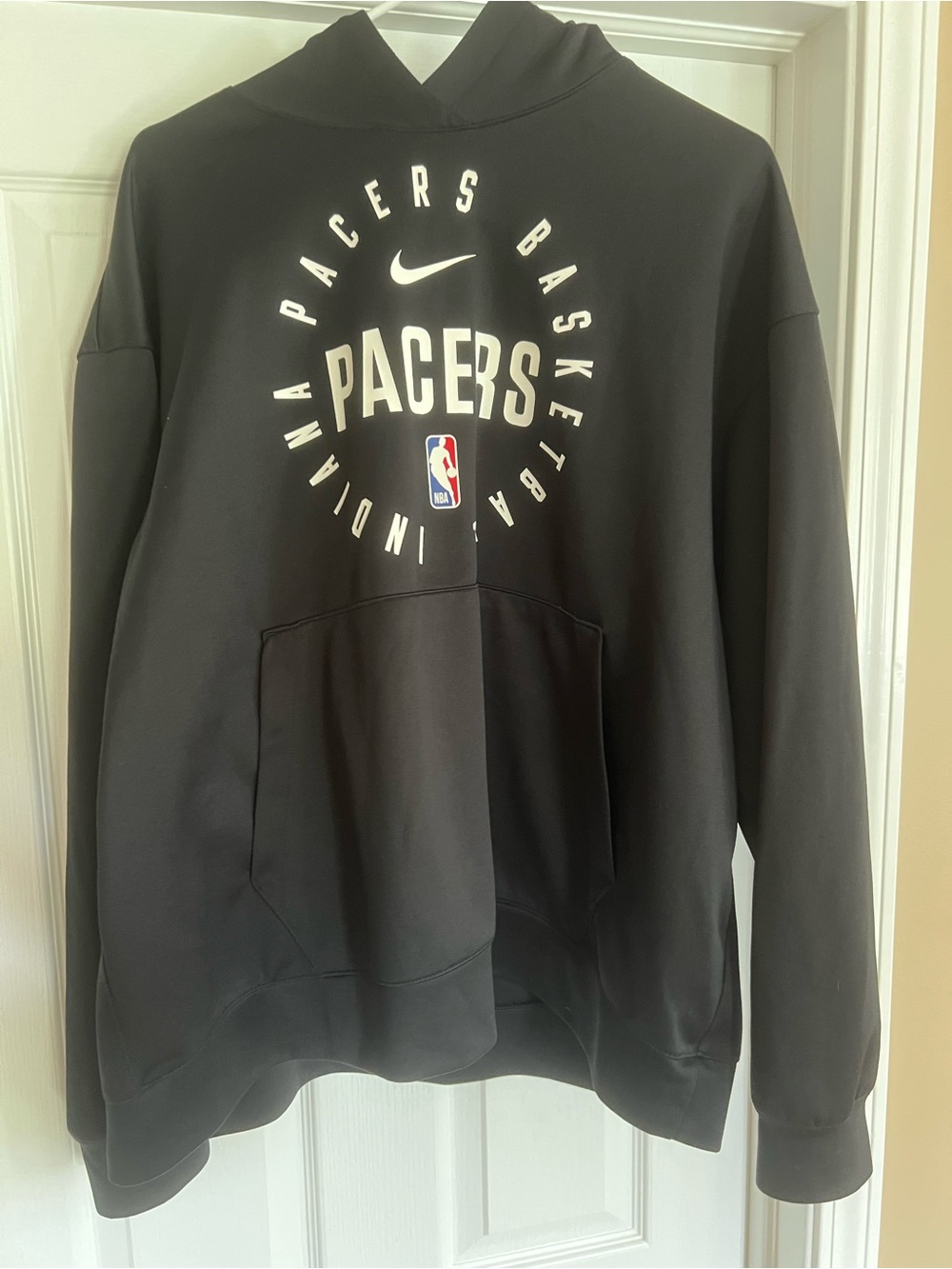 Nike Black Pacers Circle Logo Hoodie with White Accents